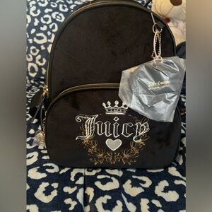 Juicy couture, medium size black soft backpack